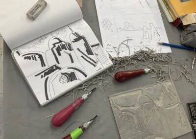 Techniques mixtes en gravure 2022 - Adeline Rognon